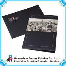 Hot sale logo custom printing handmade paper file folder with two pockets